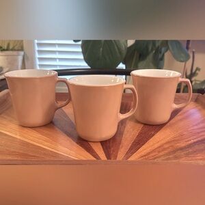 Vintage PYREX Butterscotch Coffee Mugs/Tea Cups.